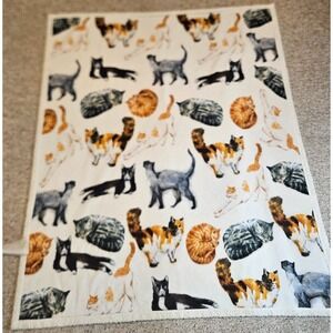 Cute‎ Cat Print Blanket Throw Kitties Felines Pet Lover Home Decor